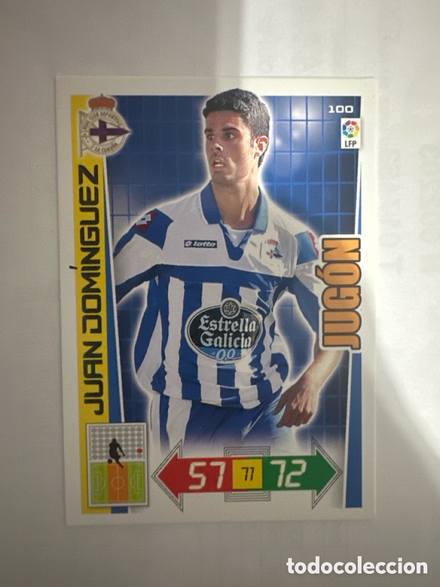 Football Stickers: JUAN DOM&Iacute;NGUEZ 100 DEPORTIVO ADRENALYN LA LIGA 2012 2013 12 13