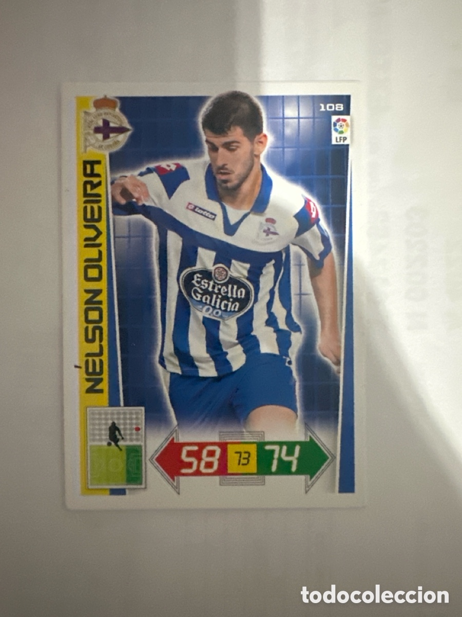 Football Stickers: NELSON OLIVEIRA 108 DEPORTIVO ADRENALYN LA LIGA 2012 2013 12 13