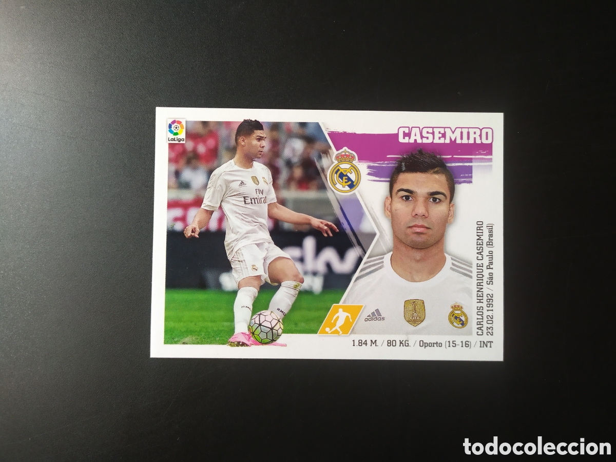 Cromos de F&uacute;tbol: Liga este 2015 2016 15 16 panini Casemiro coloca n&deg; 13 bis Real Madrid