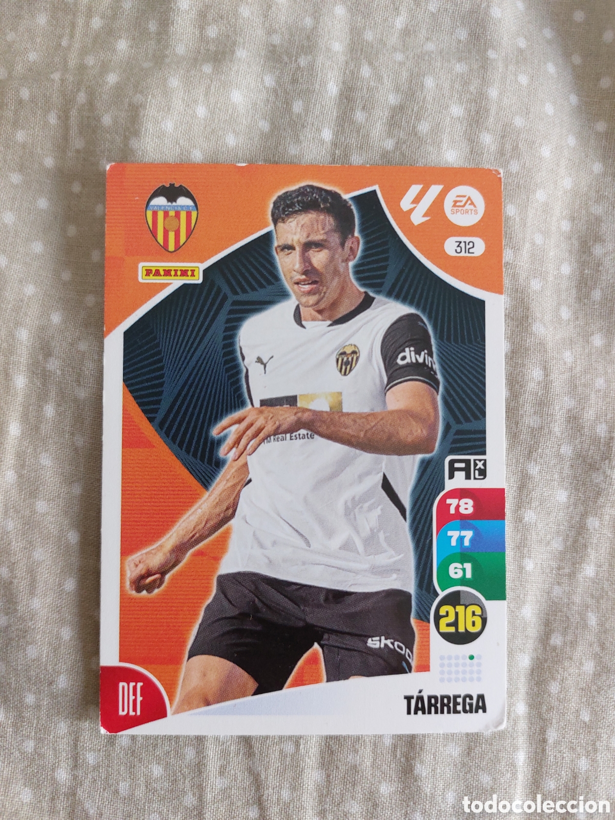Fu&szlig;ball-Sticker: 312 TARREGA VALENCIA CROMOS FICHA ADRENALYN XL LIGA FUTBOL PANINI 2024 2025 24 25