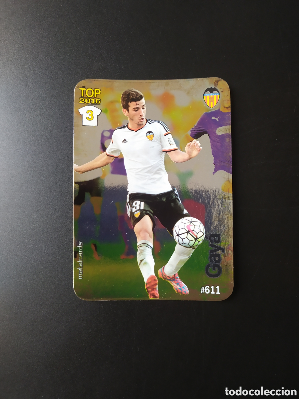 Figurine di Calcio: Mundicromo fichas Liga 2015 2016 15 16 Gaya brillo liso n&deg; 611 Valencia