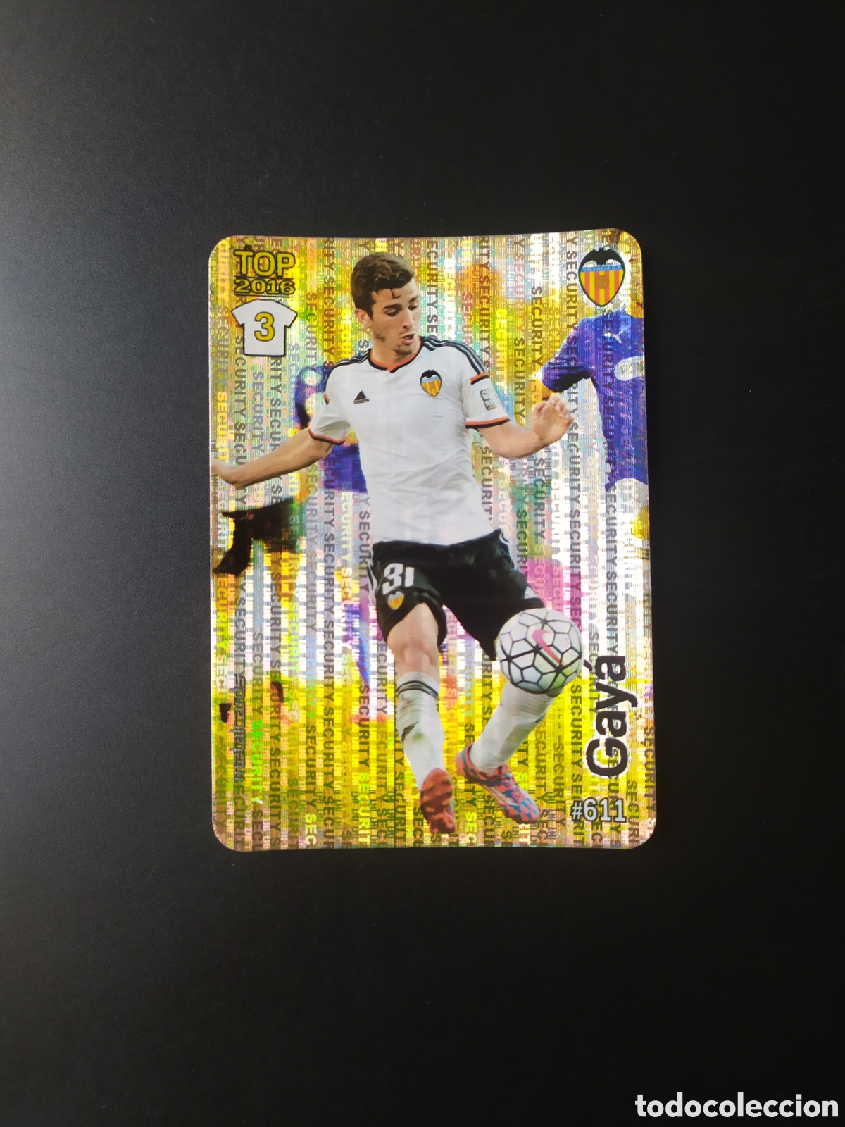 Football Stickers: Mundicromo fichas Liga 2015 2016 15 16 Gaya brillo security n&deg; 611 Valencia