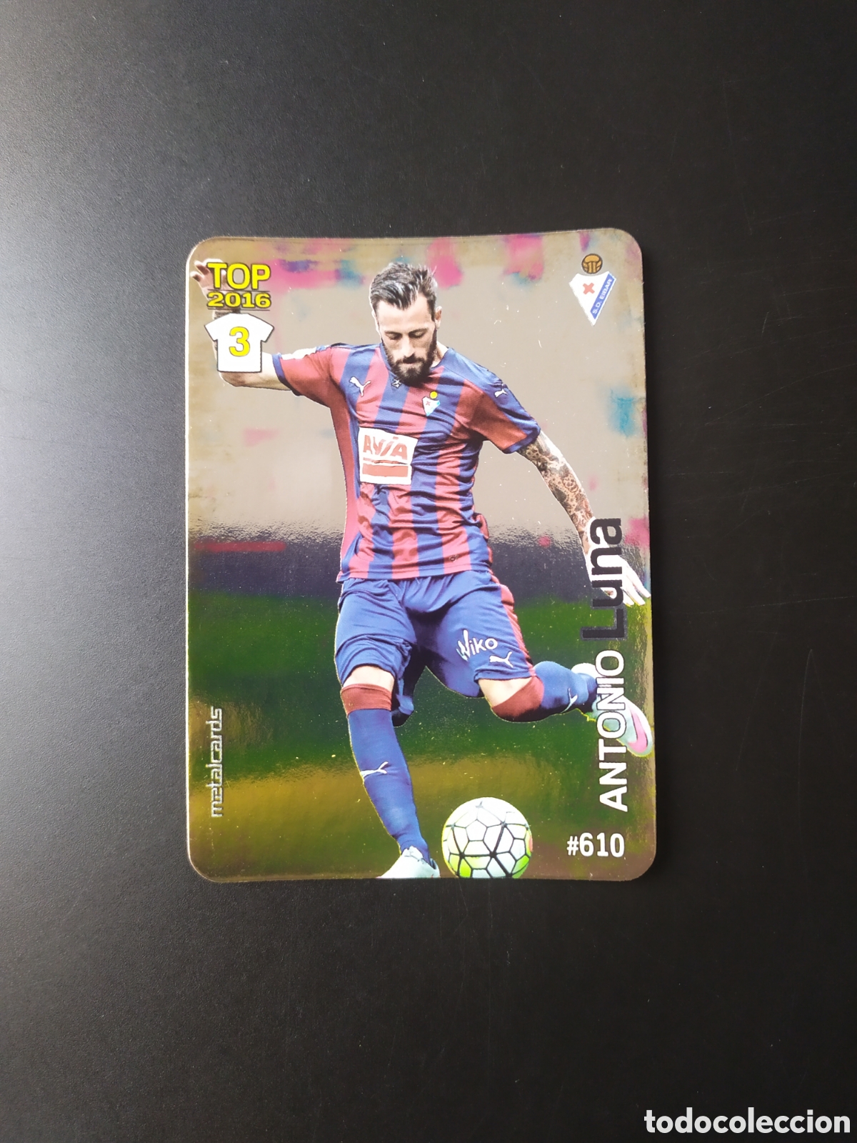 Figurine di Calcio: Mundicromo fichas Liga 2015 2016 15 16 Luna brillo liso n&deg; 610 Eibar