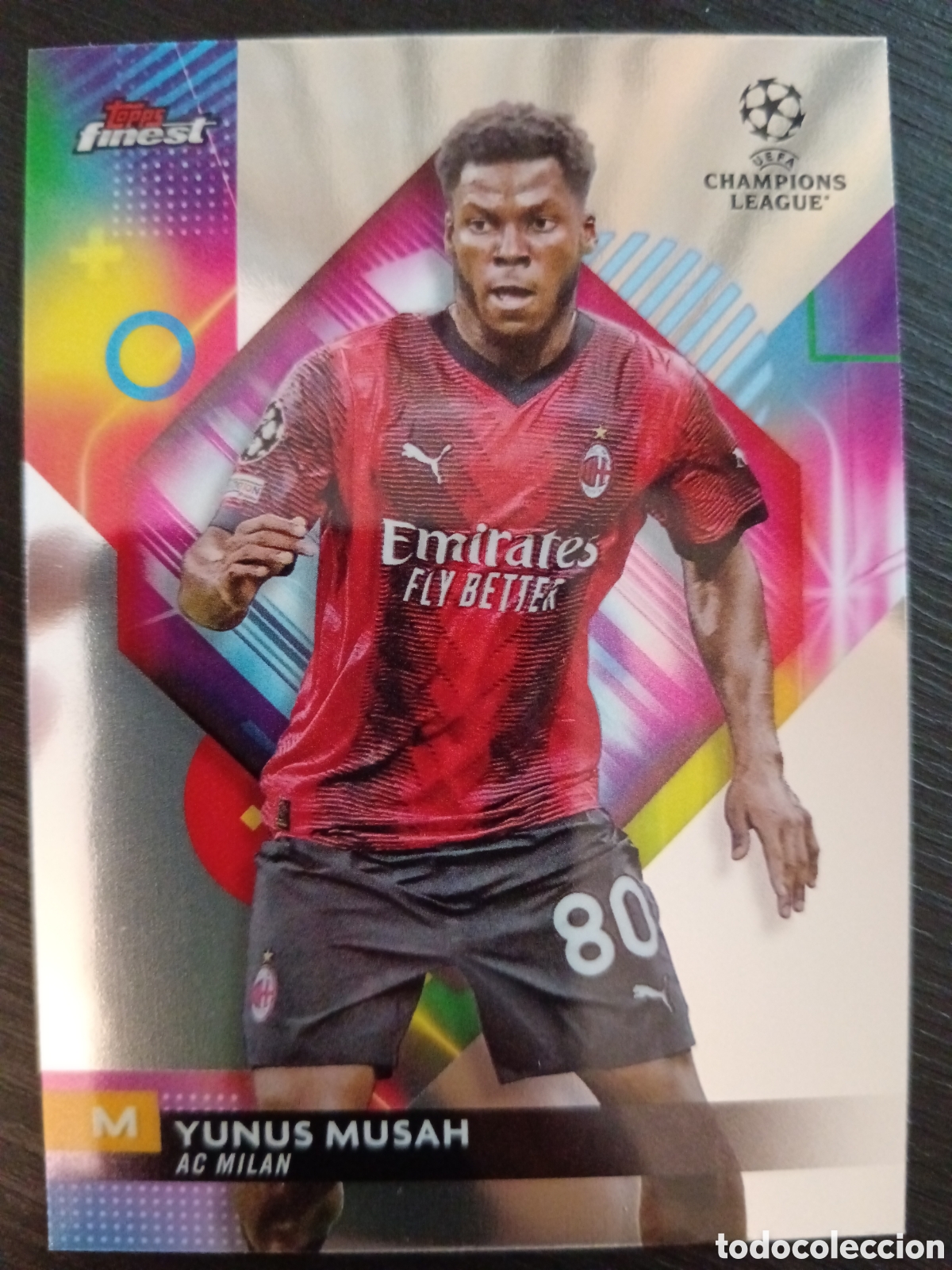 Cromos de f&uacute;tbol: Yunus Musah Milan Topps Finest UCL 23-24 #90