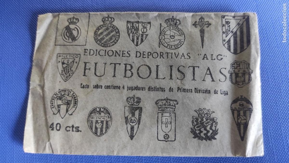Figurine di Calcio: Sobre cerrado Ediciones deportivas ALG futbolistas liga 1948 1949 48 49