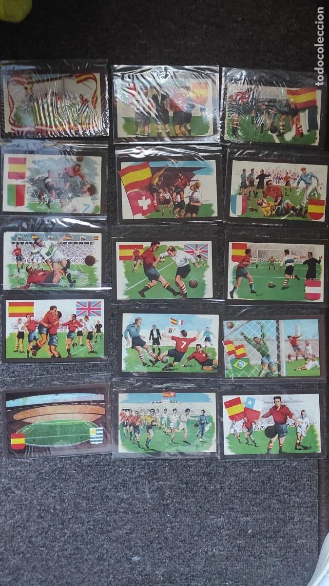 Cromos de f&uacute;tbol: 15 cromos Partidos internacionales serie A de chocolates Tupinamba