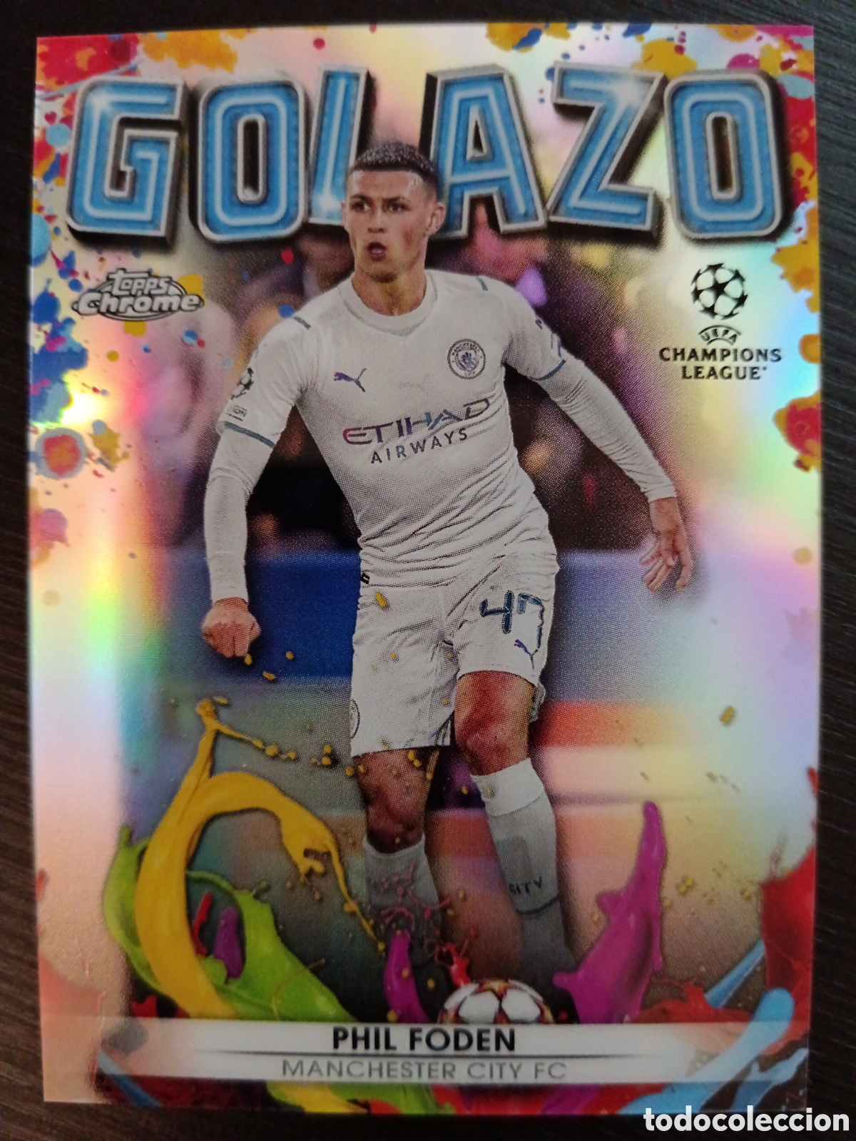 Cromos de f&uacute;tbol: Phil Foden Manchester City Golazo Topps Chrome UCL 21-22 #G-4