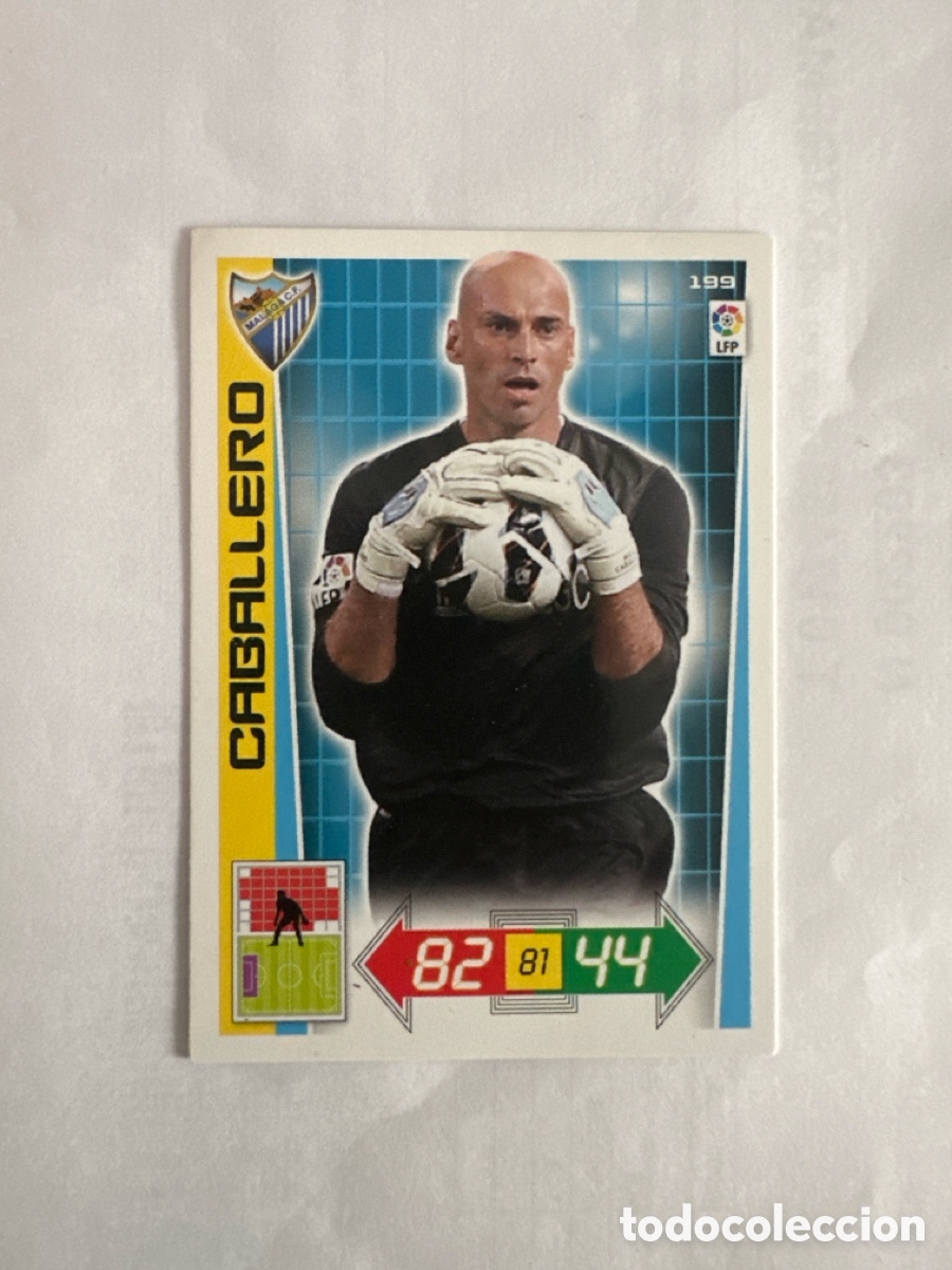 Football Stickers: CABALLERO 199 M&Aacute;LAGA ADRENALYN LA LIGA 2012 2013 12 13