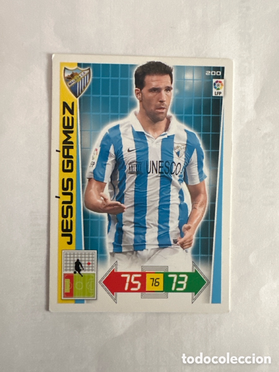 Cartes &agrave; collectionner de Football: JES&Uacute;S G&Aacute;MEZ 200 M&Aacute;LAGA ADRENALYN LA LIGA 2012 2013 12 13