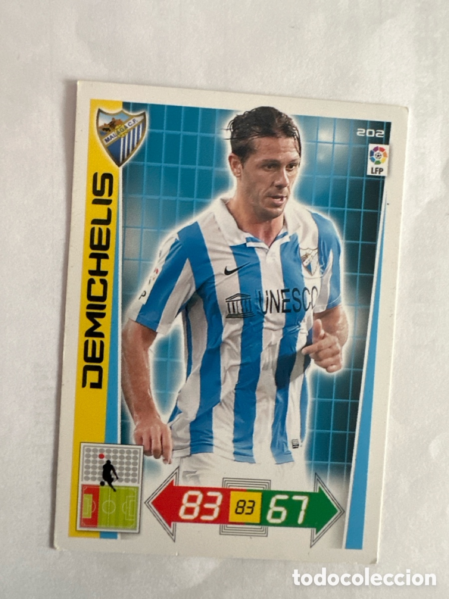 Fu&szlig;ball-Sticker: DEMICHELIS 202 M&Aacute;LAGA ADRENALYN LA LIGA 2012 2013 12 13