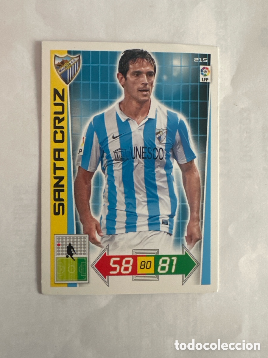 Fu&szlig;ball-Sticker: SANTA CRUZ 215 M&Aacute;LAGA ADRENALYN LA LIGA 2012 2013 12 13