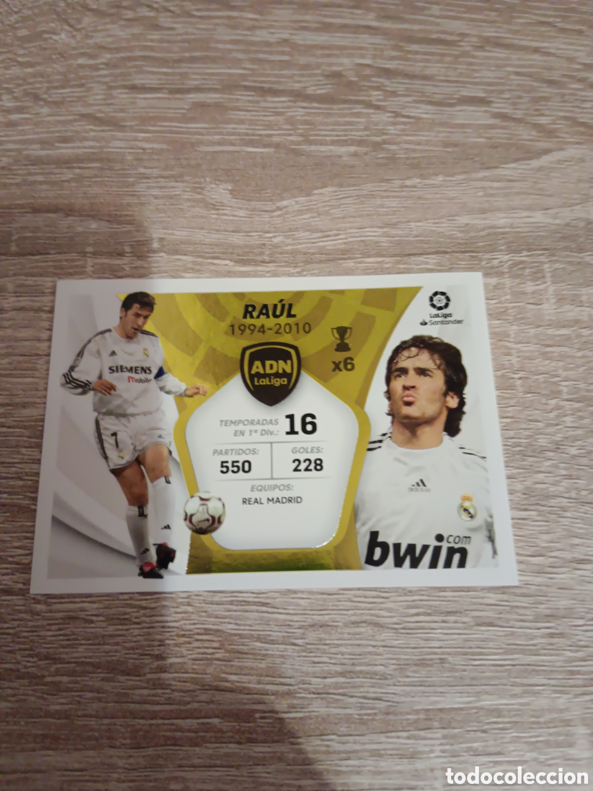 Cromos de f&uacute;tbol: Ra&uacute;l Real Madrid ADN liga 2021 2022 21 22 ediciones este