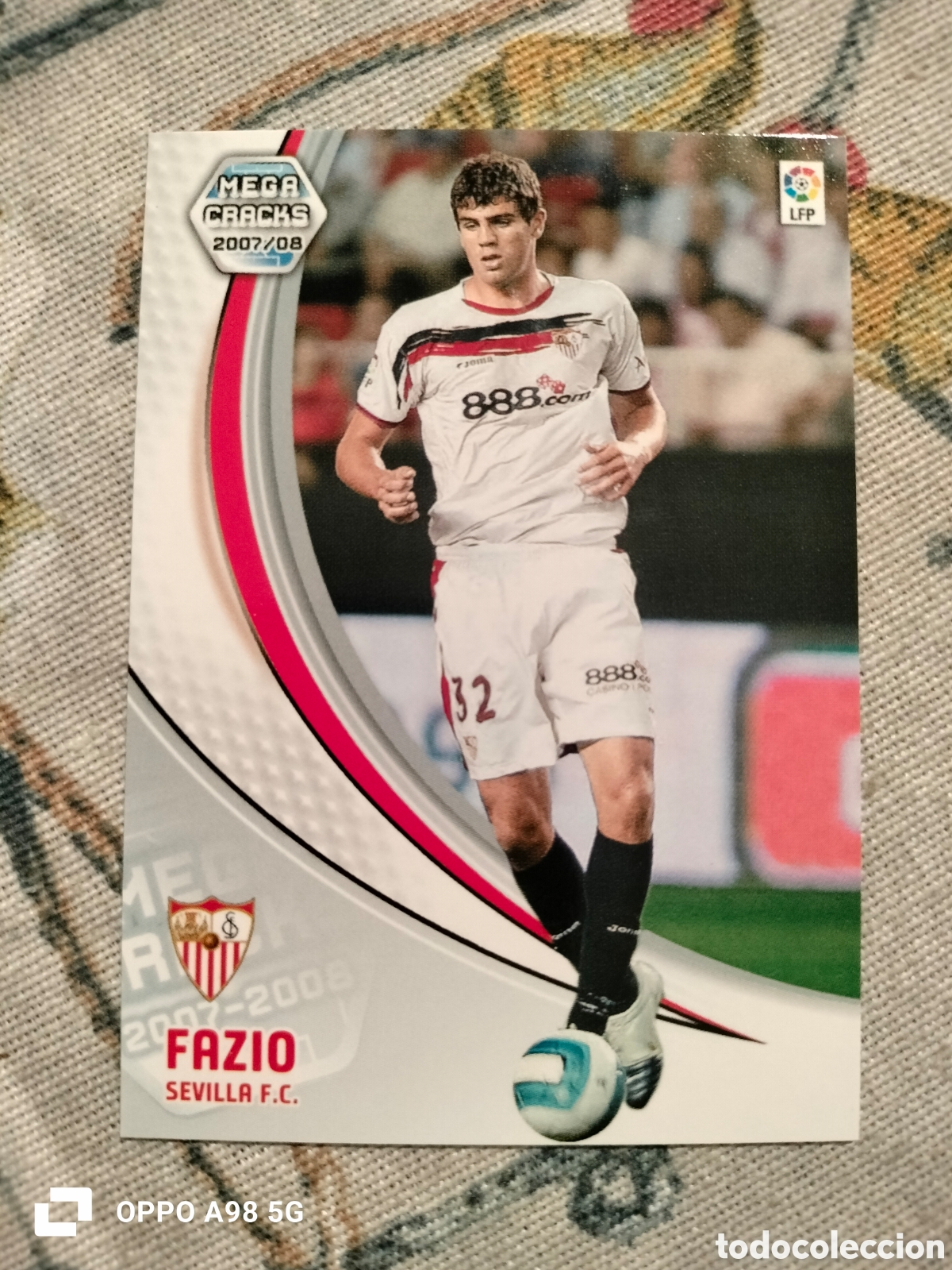 Football Stickers: Cromo card 274 bis Fazio Sevilla Megacracks MGK Panini 2007 2008 07 08