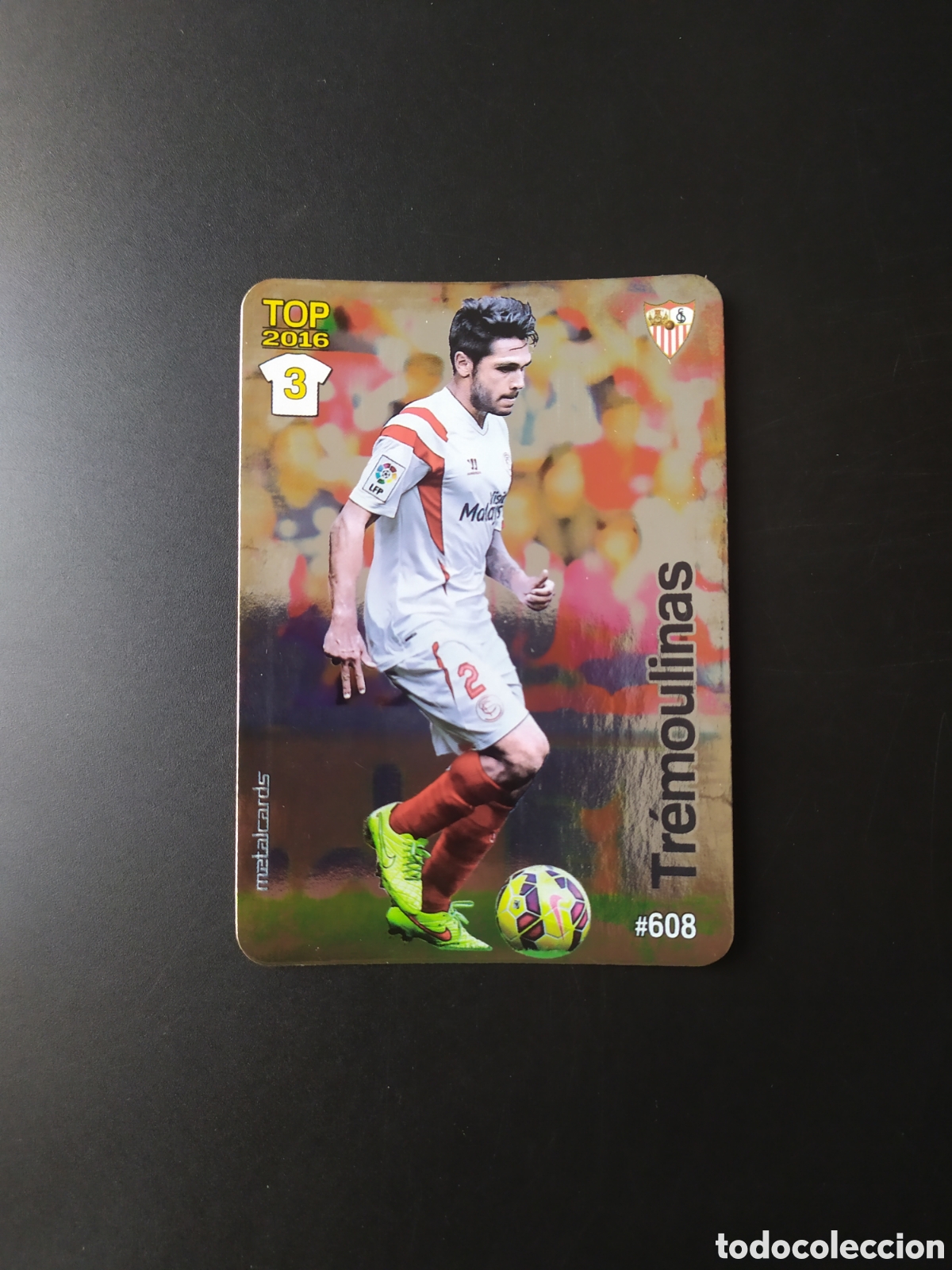Figurine di Calcio: Mundicromo fichas Liga 2015 2016 15 16 Tremoulinas brillo liso n&deg; 608 Sevilla