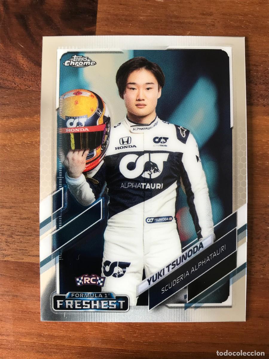 Cromos de F&uacute;tbol: YUKI TSUNODA - ALPHATAURI - ROOKIE CARD - FORMULA 1 FRESHEST - TOPPS CHROME FORMULA 1 F1 - 2021 21