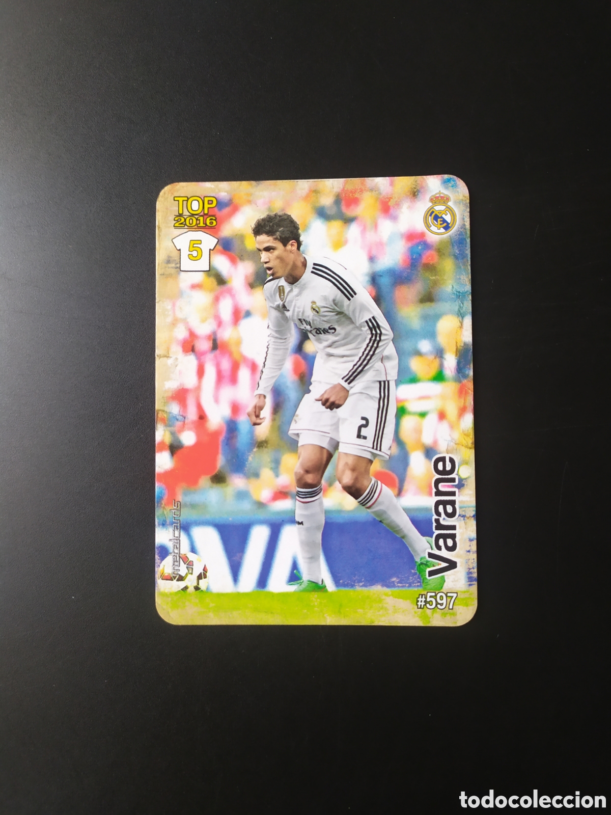 Cromos de f&uacute;tbol: Mundicromo fichas Liga 2015 2016 15 16 Varane mate n&deg; 597 Real Madrid
