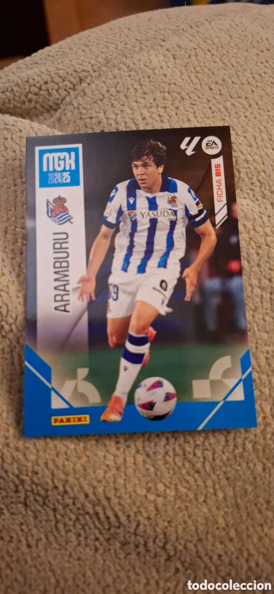 Cromos de f&uacute;tbol: LAST MOMENT Actualizaci&oacute;n FICHA BIS #292Bis ARAMBURU (Real Sociedad) - Panini MGK La Liga 2024-25