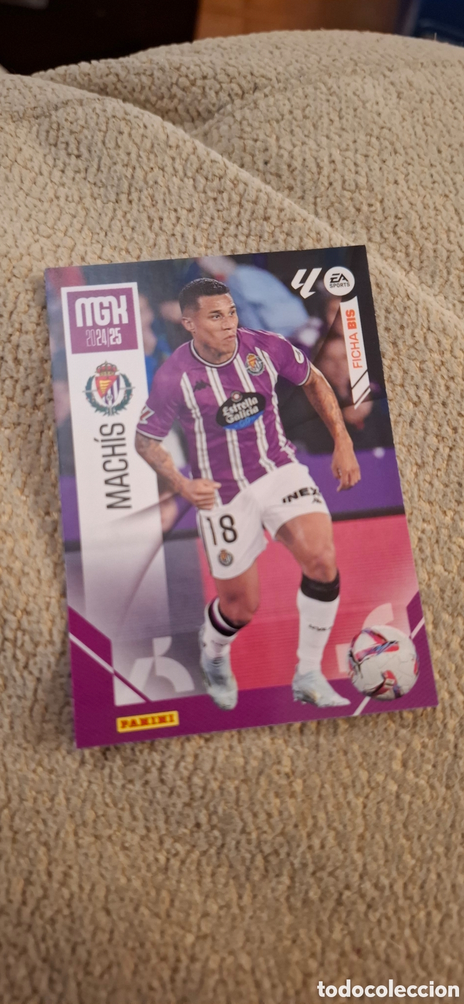 Cromos de f&uacute;tbol: LAST MOMENT Actualizaci&oacute;n FICHA BIS #360Bis MACH&Iacute;S (Valladolid) - Panini MGK La Liga 2024-25