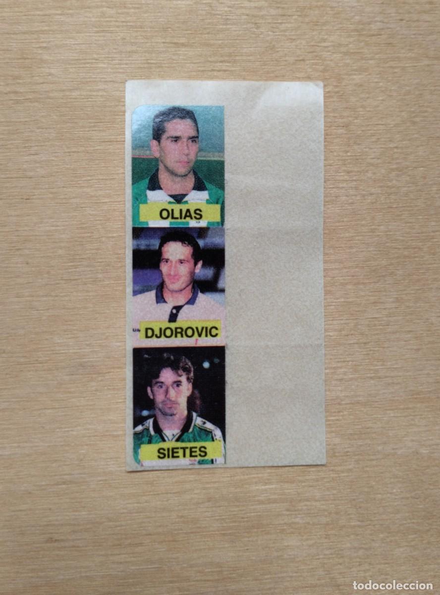 Figurine di Calcio: Cromos chicles Estrellas F&uacute;tbol 98-99: Ol&iacute;as, Djorovic y Sietes