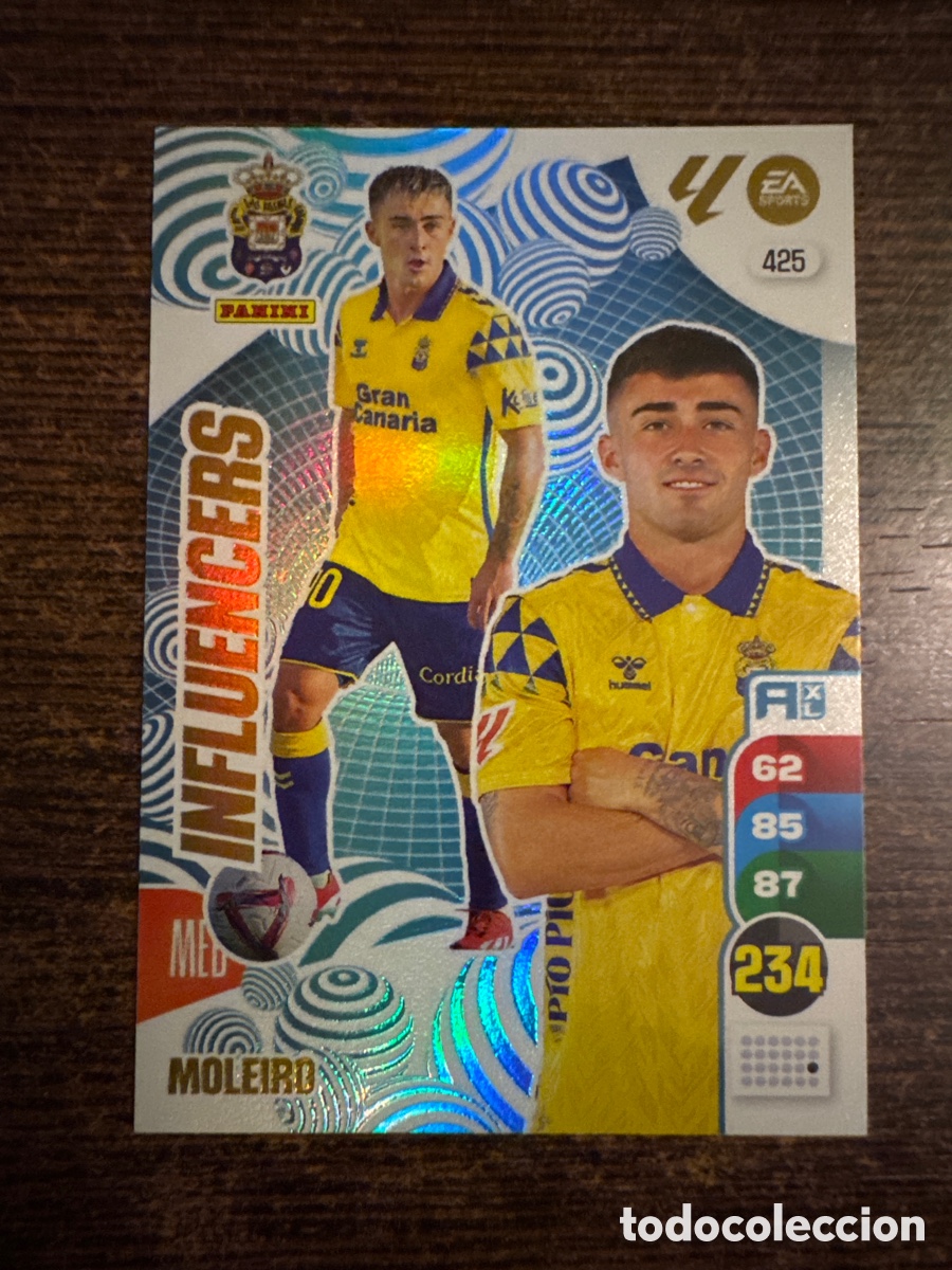 Cromos de f&uacute;tbol: # 425 Moleiro UD Las Palmas Influencers Adrenalyn XL 24 25 2024 2025