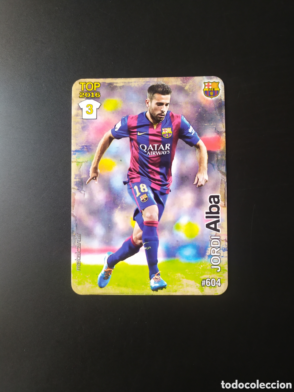 Cromos de f&uacute;tbol: Mundicromo fichas Liga 2015 2016 15 16 Jordi Alba mate n&deg; 604 Barcelona