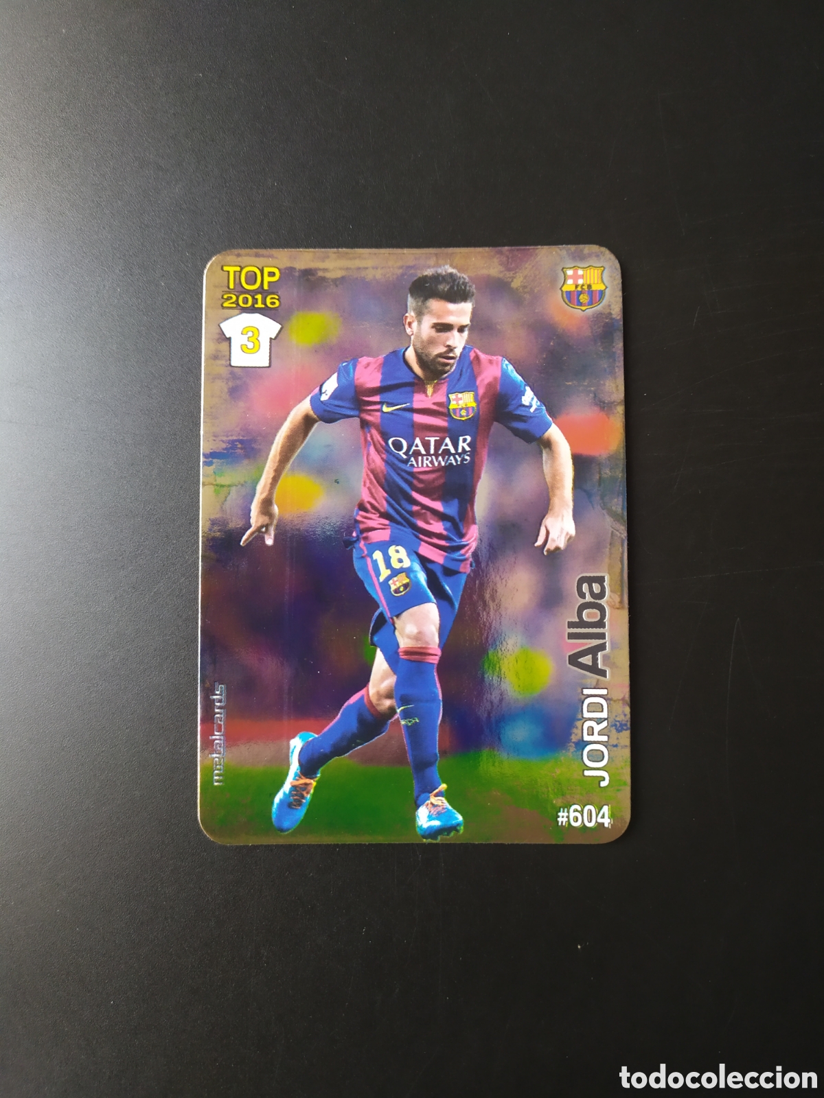 Cromos de f&uacute;tbol: Mundicromo fichas Liga 2015 2016 15 16 Jordi Alba brillo liso n&deg; 604 Barcelona