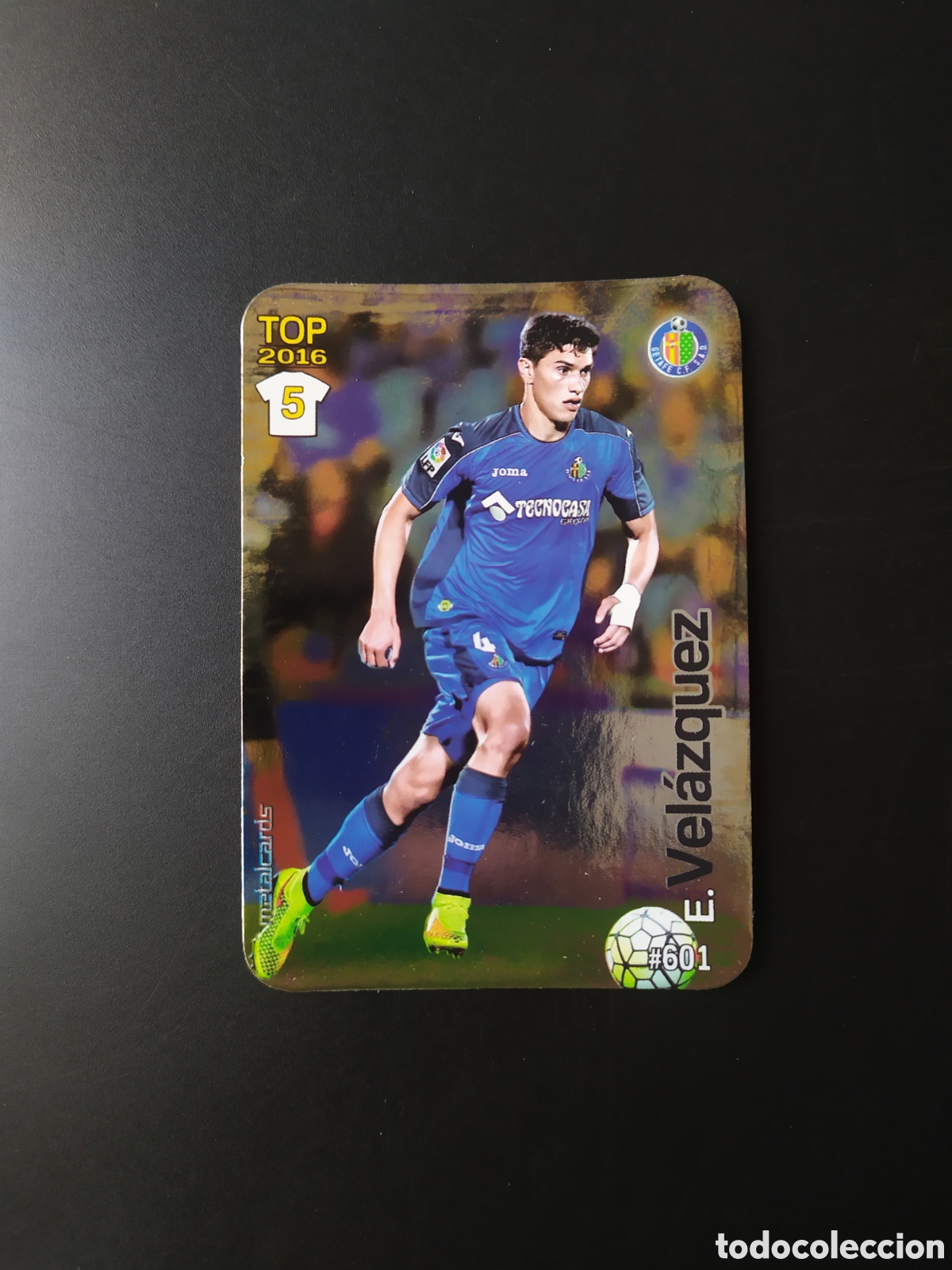 Cromos de F&uacute;tbol: Mundicromo fichas Liga 2015 2016 15 16 Vel&aacute;zquez brillo liso n&deg; 601 Getafe