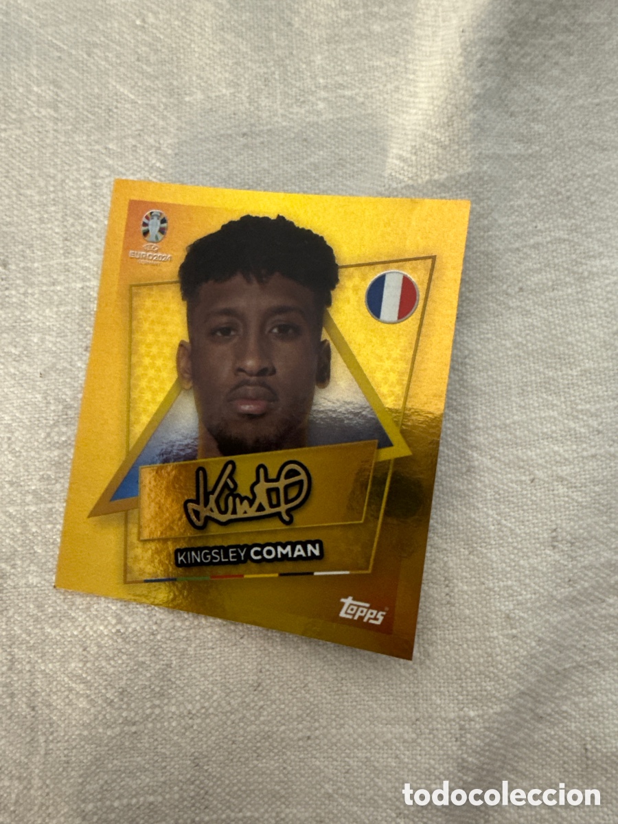 Cromos de F&uacute;tbol: Euro 2024 topps SP firmado FRA COMAN Eurocopa