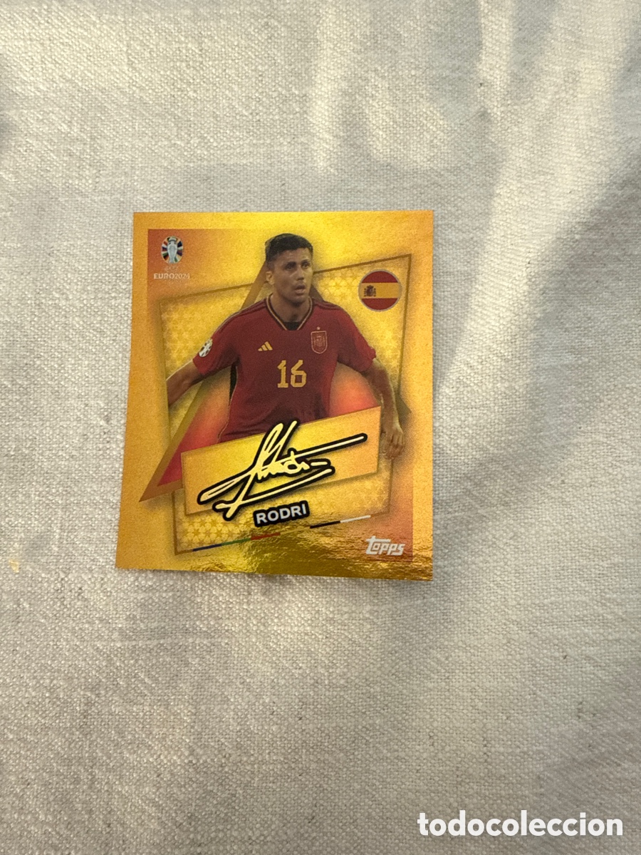 Cromos de f&uacute;tbol: Euro 2024 topps SP firmado ESP RODRI Eurocopa