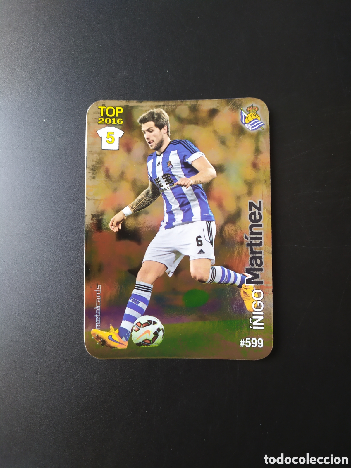 Football Stickers: Mundicromo fichas Liga 2015 2016 15 16 I&ntilde;igo Mart&iacute;nez brillo liso n&deg; 599 Real Sociedad