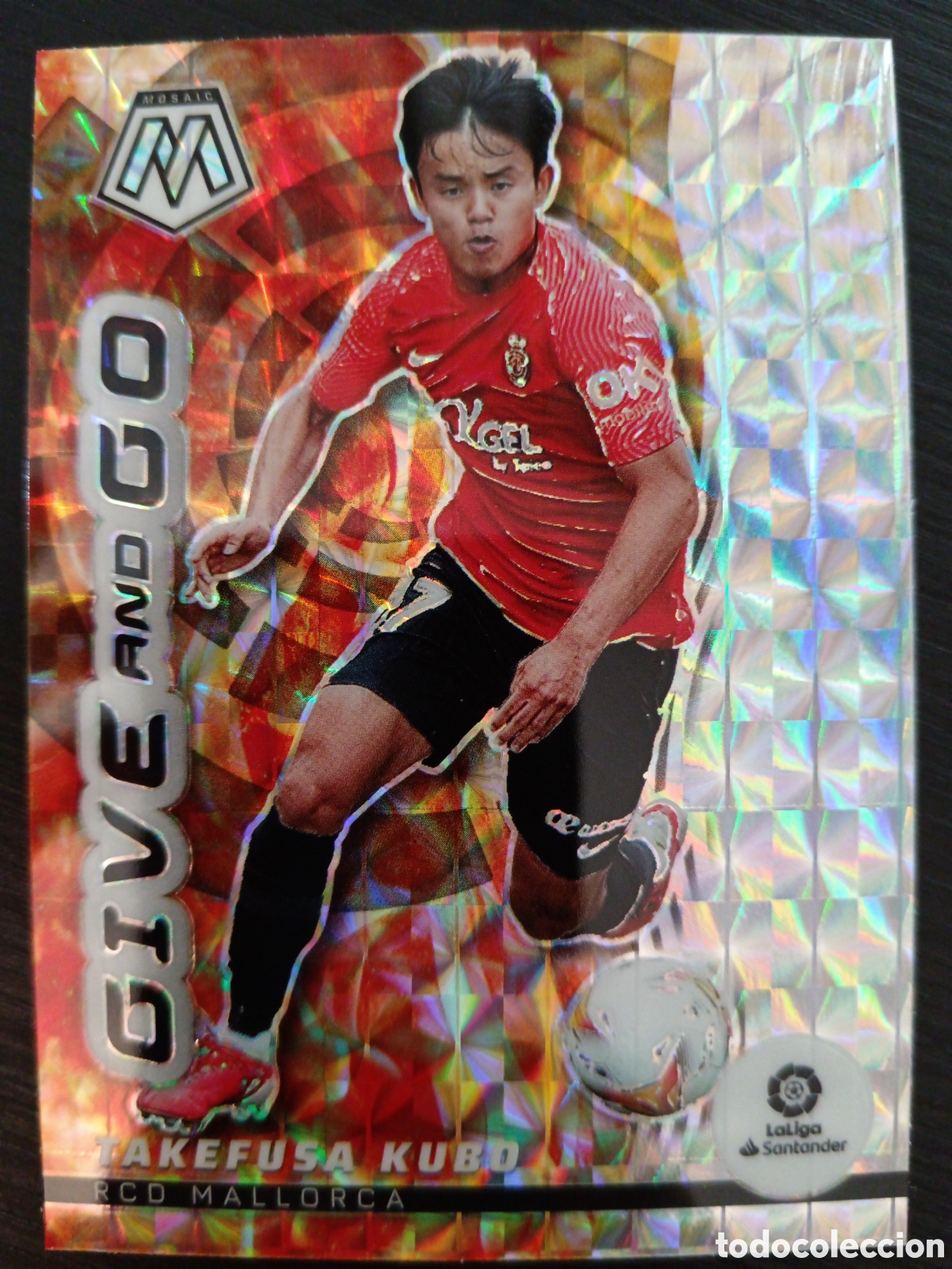 Cromos de f&uacute;tbol: Takefusa Kubo Real Sociedad Give and Go Silver Prizm Mosaic La Liga 21-22 #23
