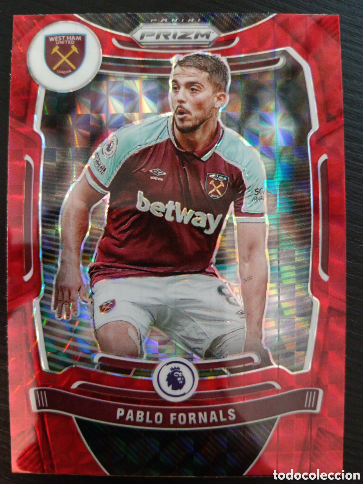 Cromos de f&uacute;tbol: Pablo Fornals West Ham United Red Mosaic Prizm Premier League 21-22 #233