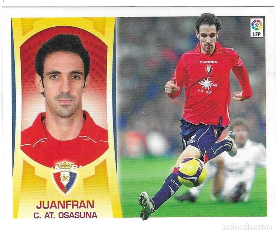 Fu&szlig;ball-Sticker: Cromo F&uacute;tbol. Edic. Este a&ntilde;o 2009/10 n&ordm; 12. Osasuna. Juanfran. ref. 21este-09osasuna12