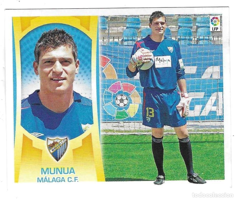 Fu&szlig;ball-Sticker: Cromo F&uacute;tbol. Edic. Este a&ntilde;o 2009/10. n&ordm; 1. M&aacute;laga. Munua. ref. 21este-09malaga1