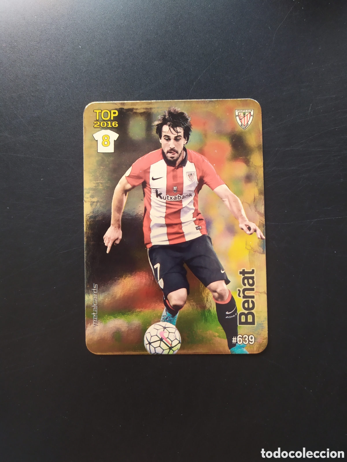 Cromos de f&uacute;tbol: Mundicromo fichas Liga 2015 2016 15 16 Be&ntilde;at brillo dorado n&deg; 639 Athletic Bilbao