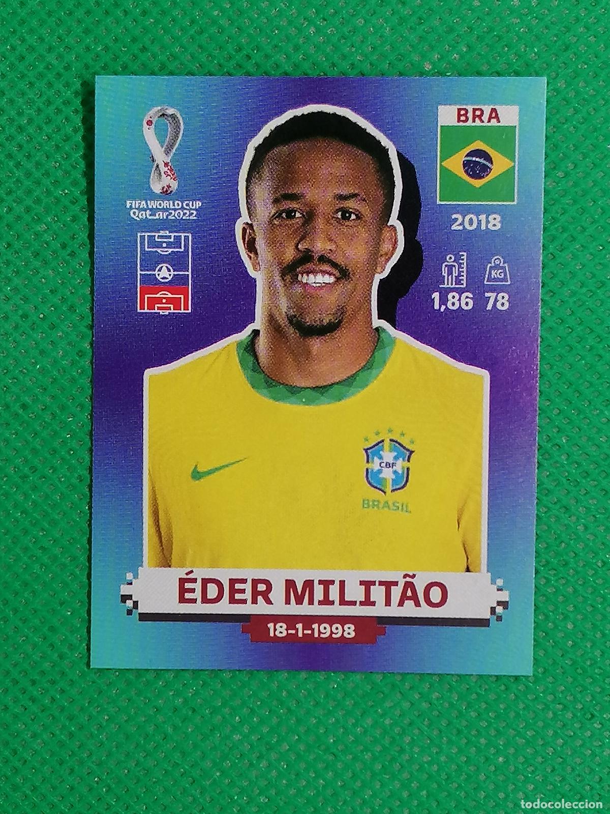 Cromos de F&uacute;tbol: BRA7 BRA7 EDER MILITAO BRASIL ⚽ PANINI MUNDIAL WORLD CUP QATAR 2022 STICKER ⚽
