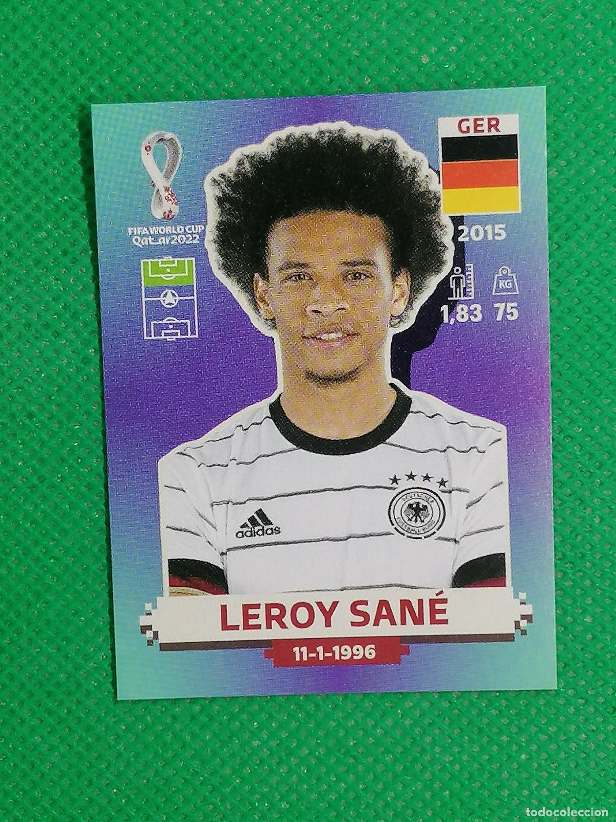 Cromos de f&uacute;tbol: GER 19 GER19 LEROY SANE ALEMANIA ⚽ PANINI MUNDIAL WORLD CUP QATAR 2022 STICKER ⚽