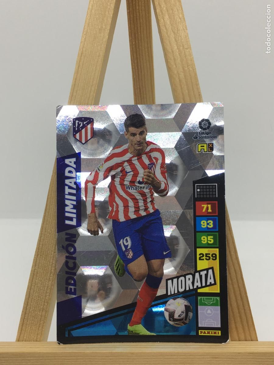 Cromos de F&uacute;tbol: Morata Edici&oacute;n Limitada Atl&eacute;tico de Madrid Liga Santander Adrenalyn XL 2022 2023 Panini 22 23