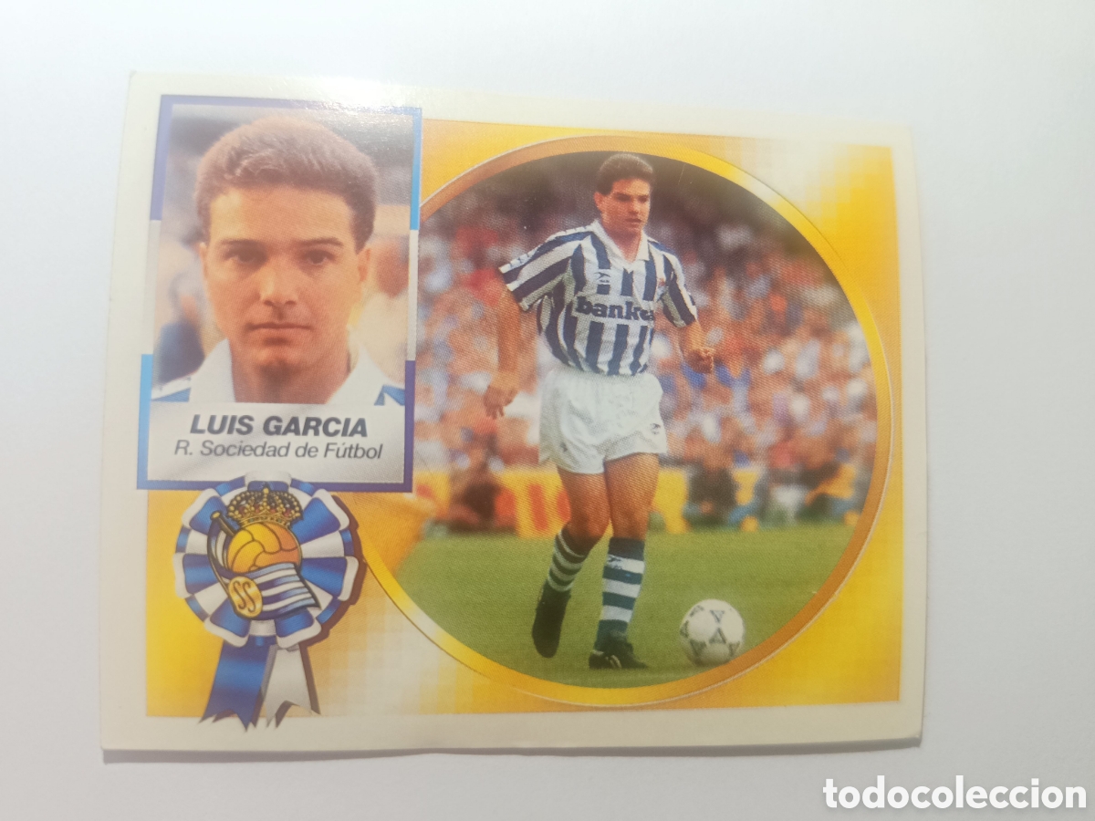 Cromos de F&uacute;tbol: Luis Garc&iacute;a. Ediciones este 94 95. Real sociedad