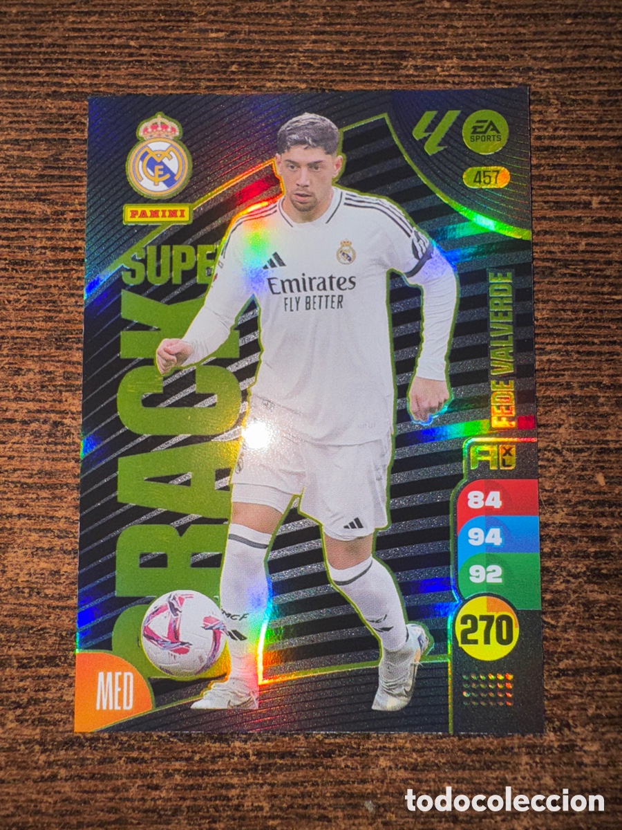 Cromos de f&uacute;tbol: # 457 Fede Valverde Real Madrid SuperCrack Super Crack Adrenalyn XL 24 25 2024 2025