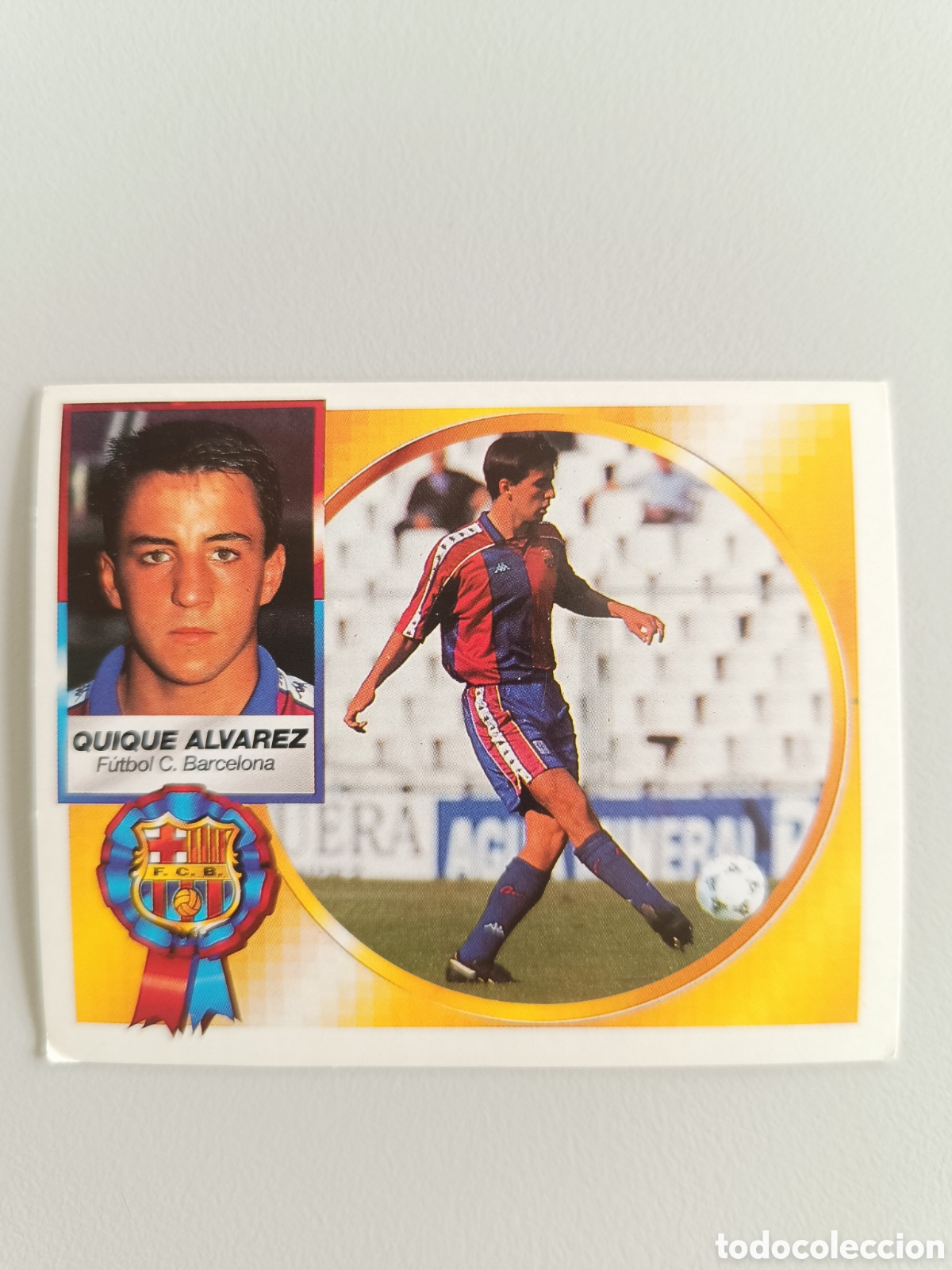 Cromos de F&uacute;tbol: Quique &Aacute;lvarez. Barcelona. Coloca. Ediciones este 94 95
