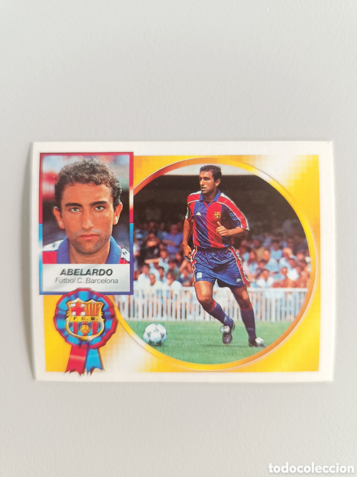 Fu&szlig;ball-Sticker: Abelardo. Barcelona 94 95. Ediciones este. Fichaje. Versi&oacute;n.