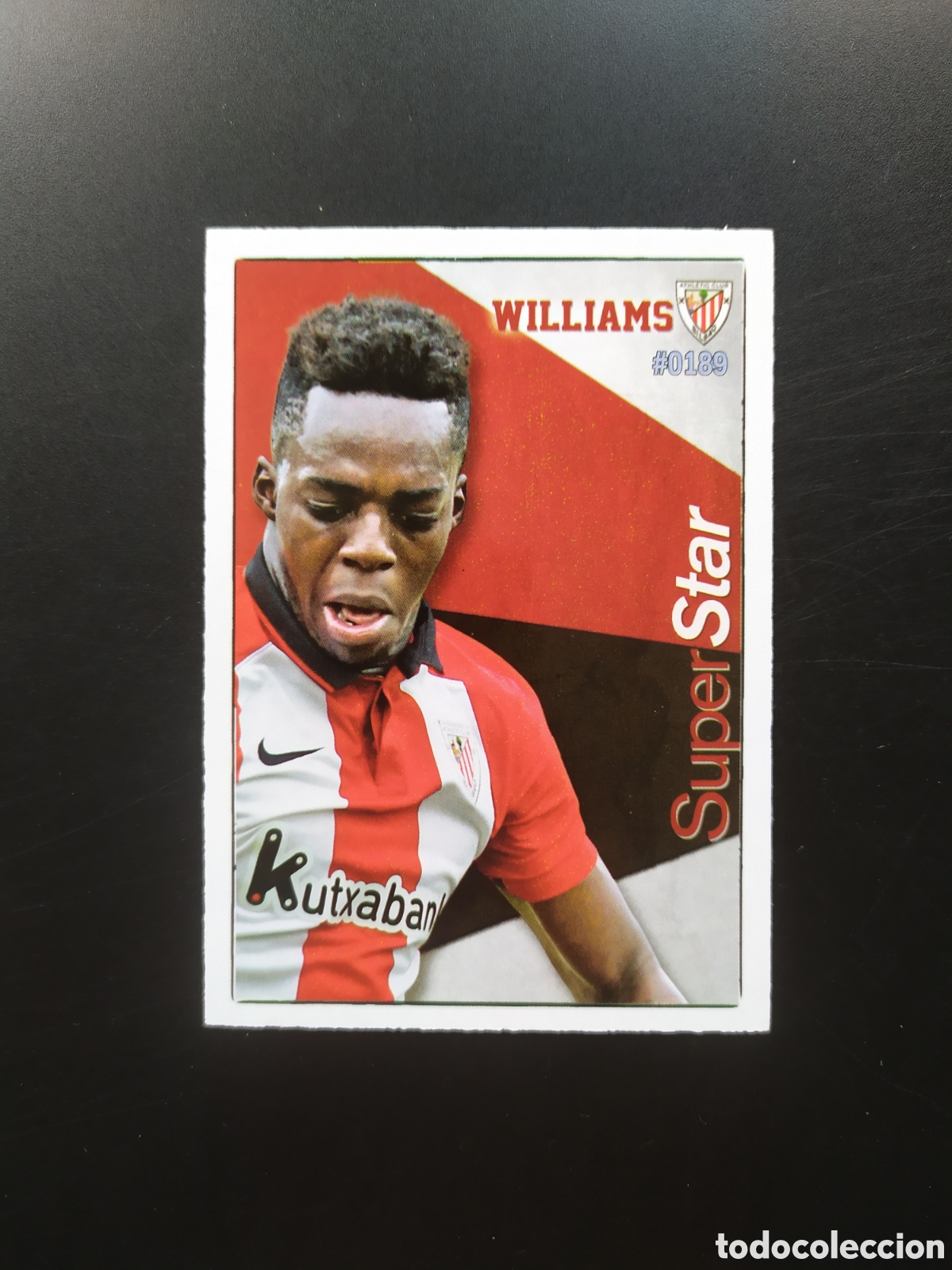 Cromos de f&uacute;tbol: Mundicromo fichas Liga 2015 2016 15 16 Williams superstar n&deg; 189 Athletic Bilbao