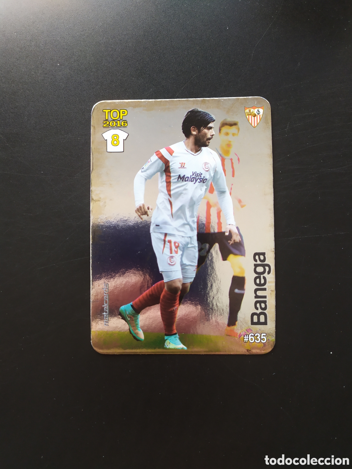 Cromos de f&uacute;tbol: Mundicromo fichas Liga 2015 2016 15 16 Banega brillo liso n&deg; 635 Sevilla