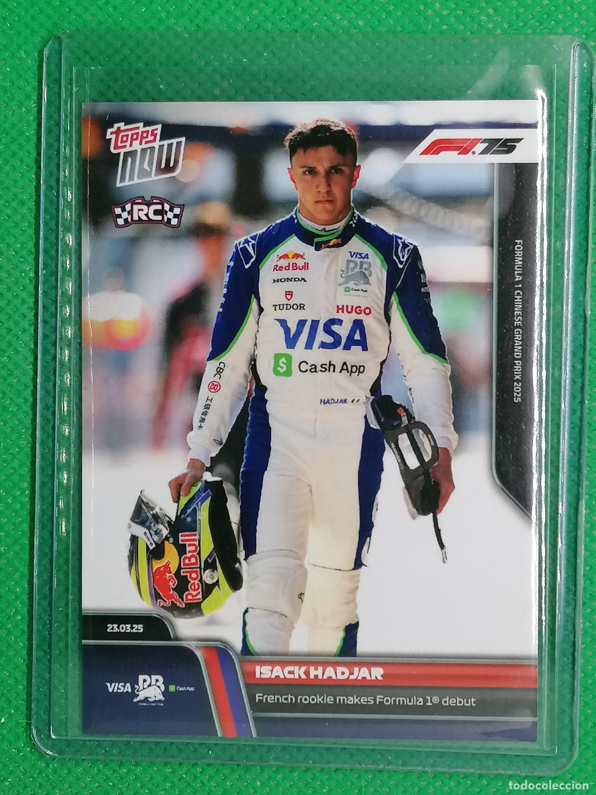 Cromos de F&uacute;tbol: 024 ISACK HADJAR FRENCH ROOKIE DEBUT 23.03.25 ⚽ TOPPS NOW F1 FORMULA 1 2025⚽