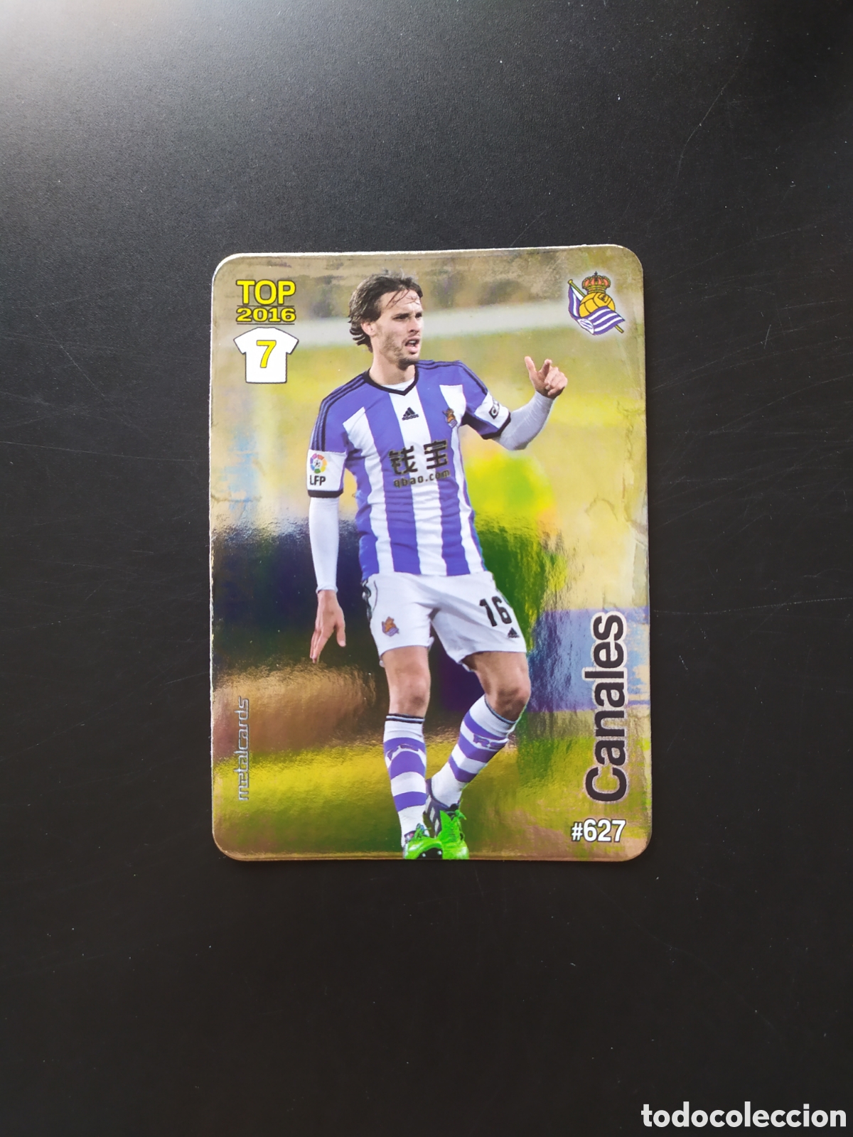 Football Stickers: Mundicromo fichas Liga 2015 2016 15 16 Canales brillo liso n&deg; 627 Real Sociedad