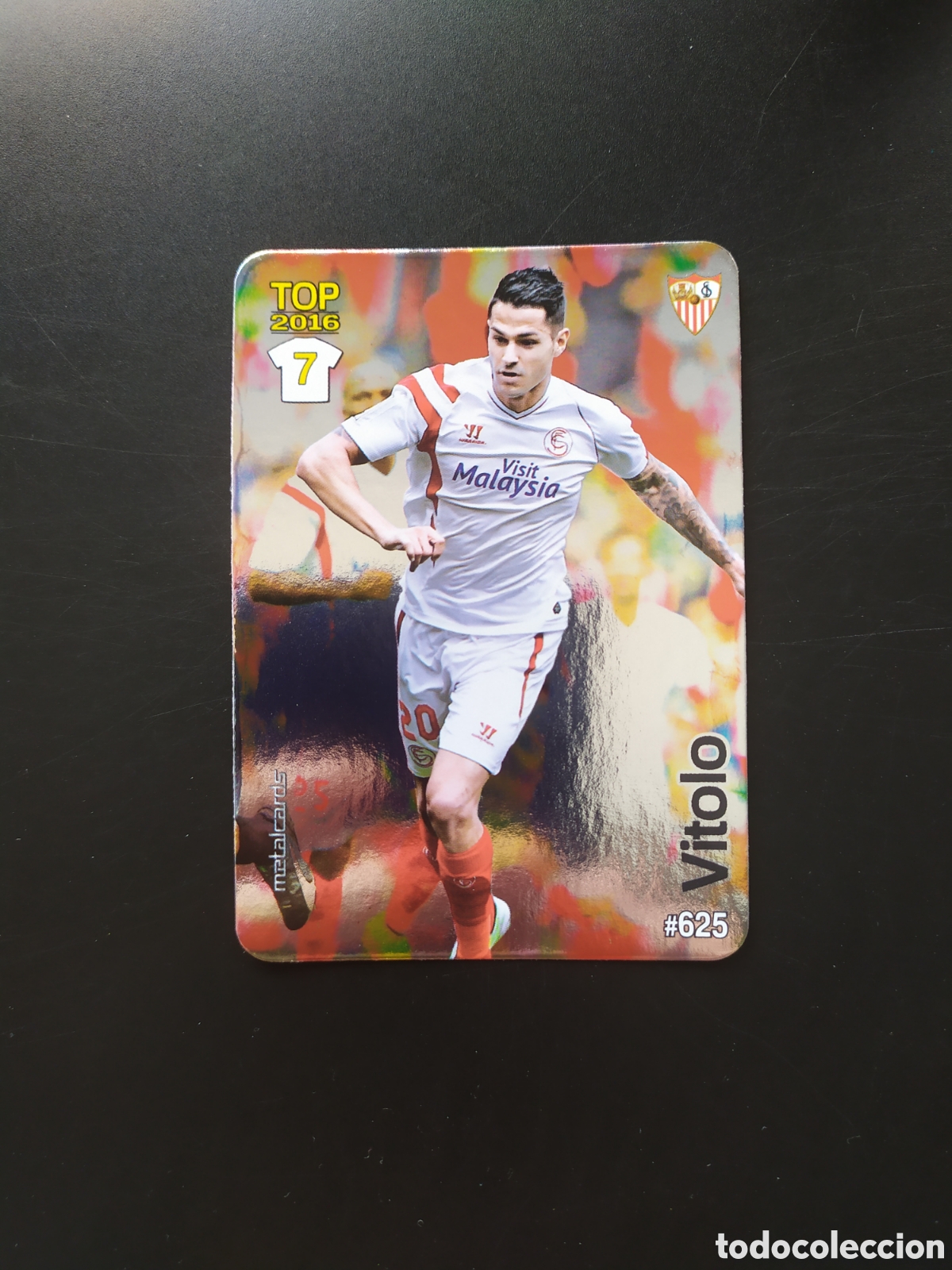 Cromos de f&uacute;tbol: Mundicromo fichas Liga 2015 2016 15 16 Vitolo brillo liso n&deg; 625 Sevilla