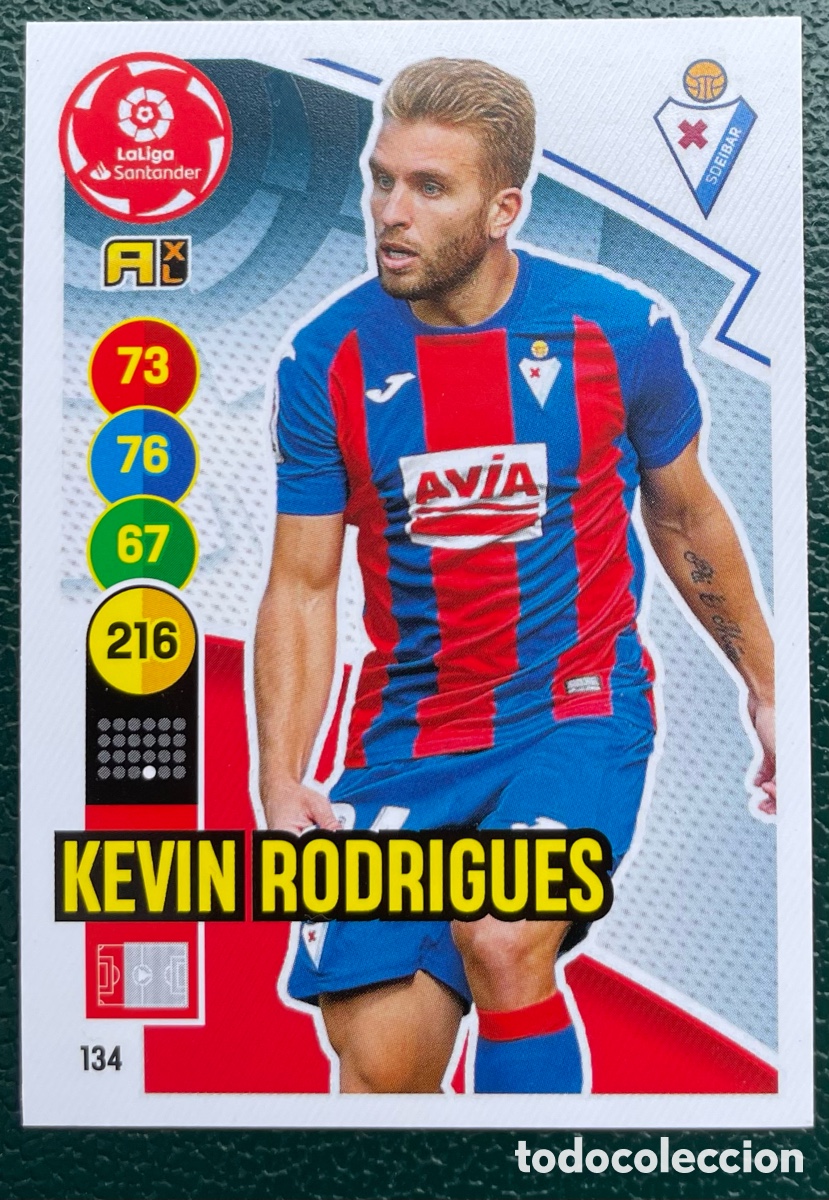 Cartes &agrave; collectionner de Football: 134 KEVIN RODRIGUES SD EIBAR FICHAS ALBUM ADRENALYN XL 2020 2021 20 21 PANINI