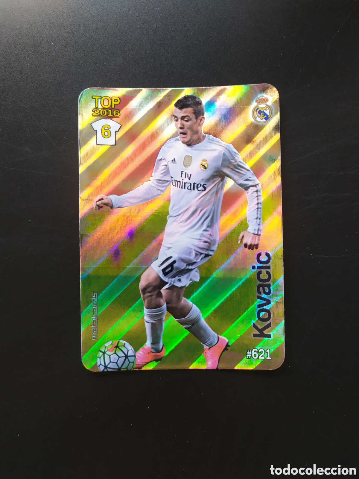 Cromos de f&uacute;tbol: Mundicromo fichas Liga 2015 2016 15 16 Kovacic brillo rayas n&deg; 621 Real Madrid