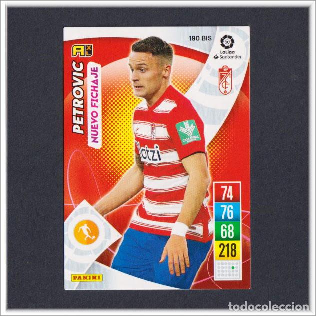 Fu&szlig;ball-Sticker: ADRENALYN XL 2021 2022 21 22 PANINI PETROVIC N&ordm; 190 BIS NUEVO FICHAJE GRANADA COLECCI&Oacute;N LIGA ALBUM